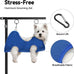 Foldable dog grooming arm for small medium dogs with adjustable height 26-40" and no-sit holder