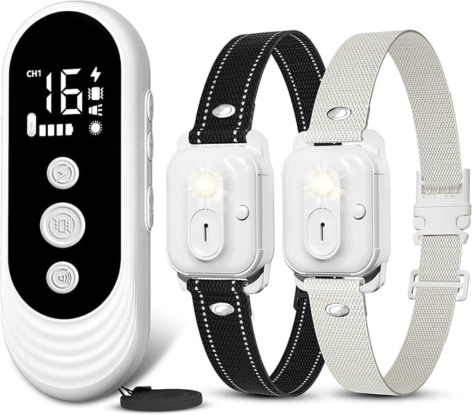Dog Shock Collar, 3300ft Remote Training Collar with Beep, Vibration, Safety Shock, Light Mode, IPX7 Waterproof, for Small, Medium, Large Dogs