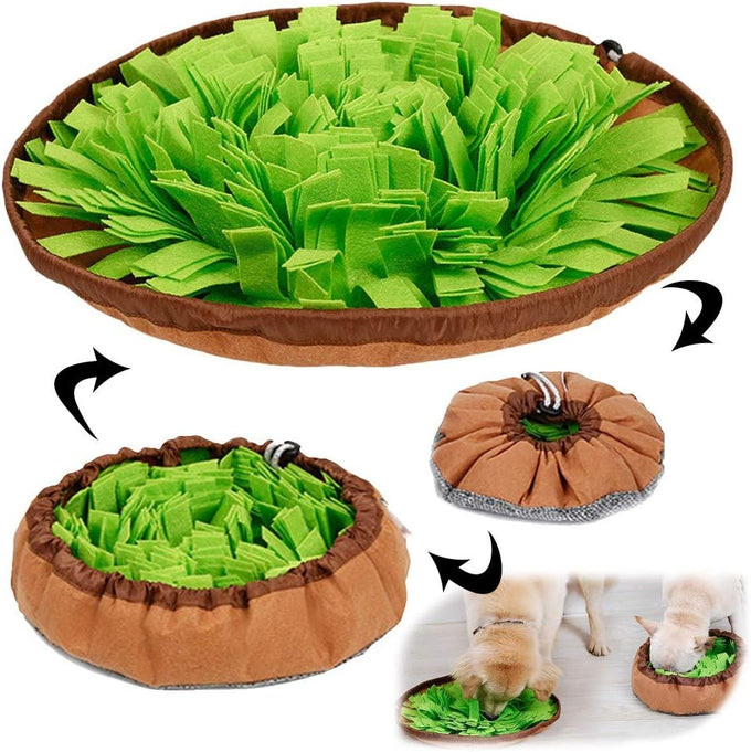 AWOOF Pet Snuffle Mat for Dogs, Interactive Feed Game with Natural Foraging Skills, Non-slip & Portable for Indoor Outdoor Use