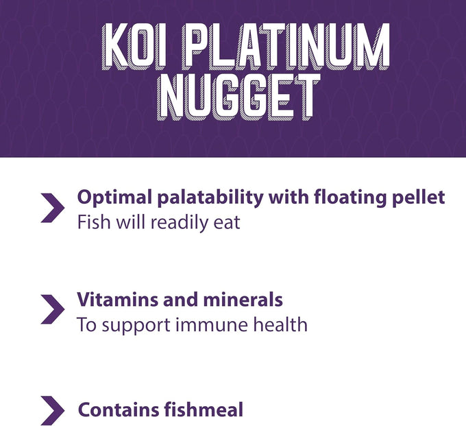 Mazuri Koi Platinum Nuggets 3.5 lbs koi food for fish, complete nutrition with vitamins and minerals