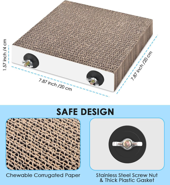 Katumo 7.8 Inch Paper Bird Chew Toy for Parakeet, Cockatiel, Conure, Budgie, Lovebird, and Small Birds