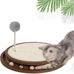 Lmugoos Cat Scratcher Natural Sisal Scratching Pad with Ball Track Spring Ball for Kitten Exercise Toy