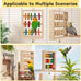 dbness 2pcs natural wooden hanging parrot chew toys for parakeets, cockatiels, macaws, african grey