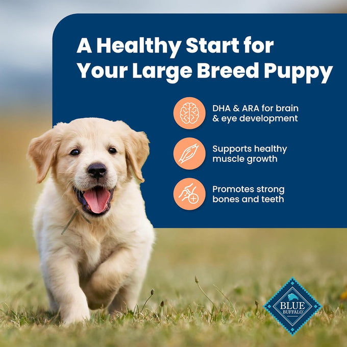 Blue Buffalo Large Breed Puppy Dry Dog Food, Chicken & Brown Rice, 30lb