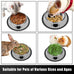 Serentive stainless steel 2-pc non-slip cat food bowls with 7 oz capacity