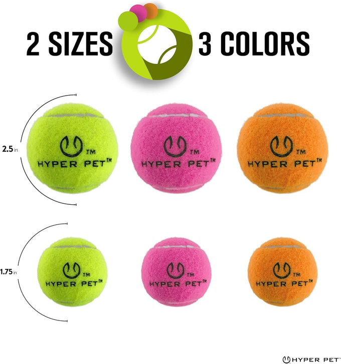 hyper pet mini tennis balls for small dogs, pink, non-toxic, 1.75 inches diameter, 4 pack