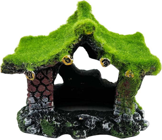 Tfwadmx resin aquarium decoration house small betta fish hide cave ornament tank small fish shrimp hideaway