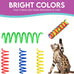 3" colorful springs cat toys, 10-pack, multi-color, bouncy coils for indoor cats and kittens