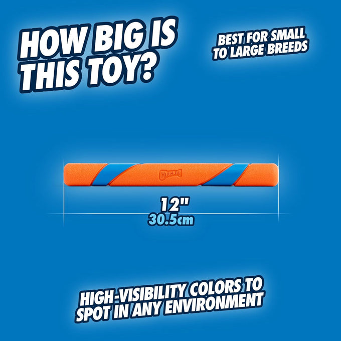 chuckit ultra fetch stick 12 inch interactive dog toy for all breed sizes