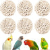 Soft Sola Atta Ball Bird Toy - Bird Foraging Toy for Sharpening Claws and Beaks for Small Birds, 6PCS, 2.36''