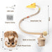 Migipaws Interactive MigiMouse Cat Toy: 360° Rolling, Rechargeable, Squeak, Realistic, Brown Long