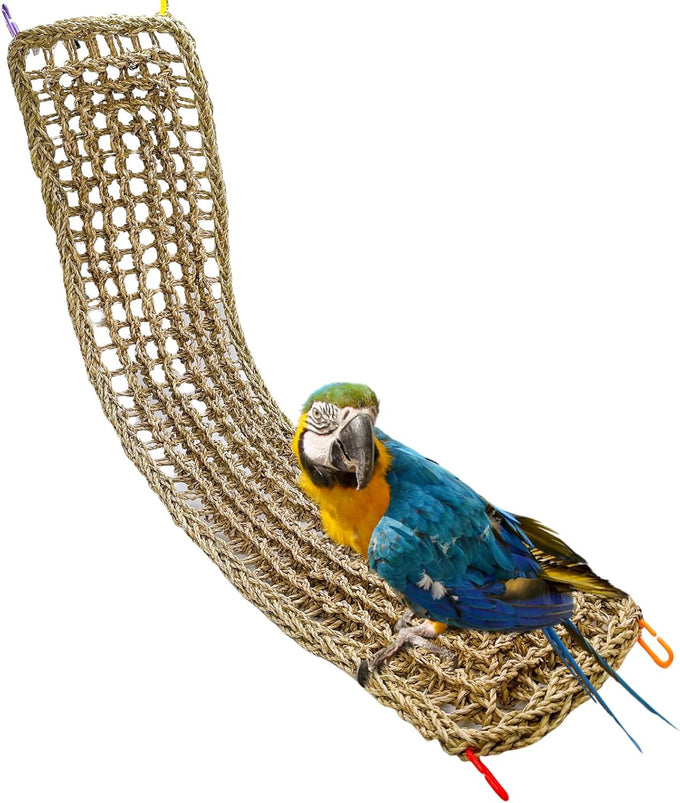bird seagrass mat 30x7 natural grass woven hammock cage accessories for parrots and other birds