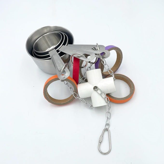 durable stainless steel parrot toys for medium birds amazons african greys eclectus