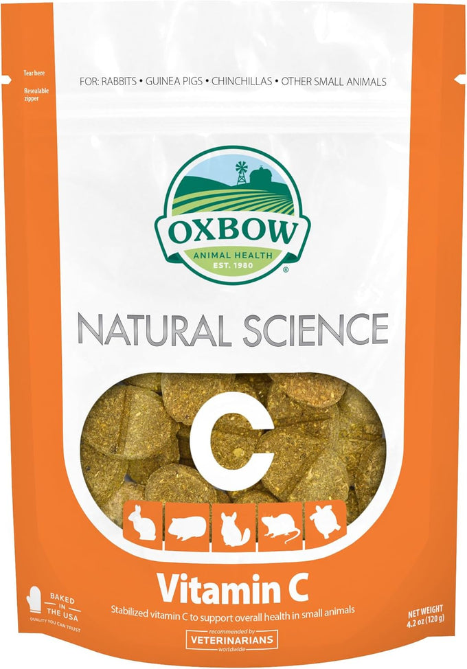 Oxbow natural science vitamin c supplement, high-fiber timothy hay, guinea pig items, us-made, small pet supplies, veterinarian-recommended
