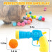 MeoHui 31Pcs Cat Ball Launcher Toy, 1 Gun, 30Pcs Plush Fuzzy Balls for Bored Indoor Cats