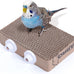 7.3 inch natural corrugated cardboard bird platform toy for parrots and small to medium-sized pet birds