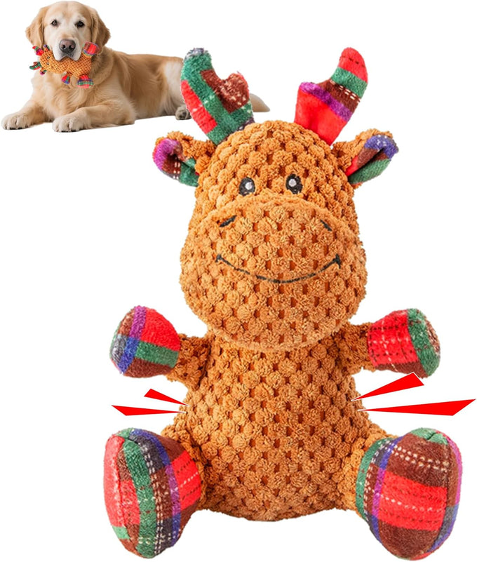Platypus Stuffed Large Dog Toy - Interactive Plush Chew Toy with Crinkle Paper and Squeaker for Small Medium Large Dogs