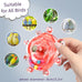 Blue Budgie Parakeet Training Toy with Spinning Saucer and Balls for Small Birds and Conures
