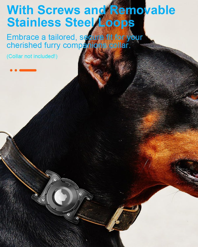 oneonta airtag dog collar holder waterproof compatible with 1\" width collar