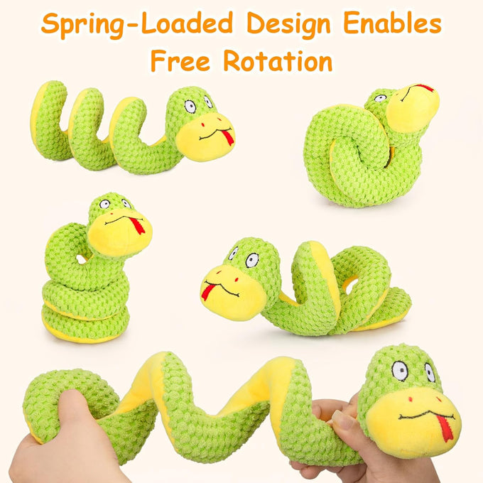 Retro Shaw 11" Realistic Silvervine & Catnip Snake Cat Toy with Crinkle Sound, Bite-Resistant Plush