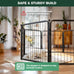 FXW Homeplus unleashed 24 inch 6 panels heavy duty black dog playpen for puppy and small dogs
