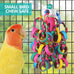 LovyCoCo 24-piece colorful bird toys for parrots, parakeets, conures, and cockatiels with natural bagel rings