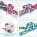 Feeko heavy duty dog rope toys 2 pack for large breed aggressive chewers, indestructible teeth cleaning tug of war toy