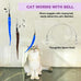 cat toys for indoor cats, 11pcs interactive cat toy wand pack, 2 retractable cat wand & 7pcs worm teaser refills for playful exercise