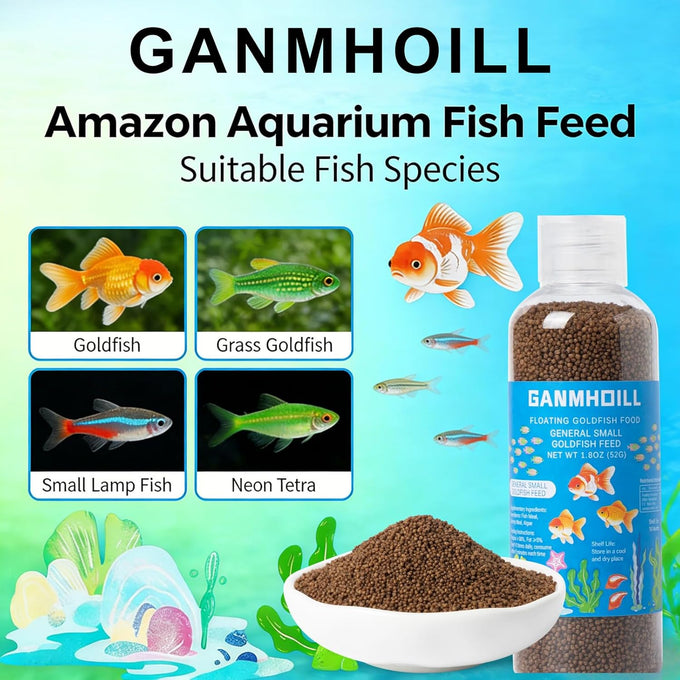 Natural Color Enhancing Pond Fish Food with Antarctic Krill & Spirulina for Koi & Goldfish, Moisture-Proof Packaging