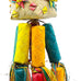 Planet Pleasures Firecracker Piñata Bird Toy, Small, Natural Stuffed Woven Palm Leaf Material, Chewing Surprises for Parrots