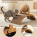 wood cat arch scratching ball on stand with arched bridge and rotating sisal balls for big cats indoor use