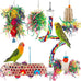loofah bird shredding toy for parakeet conure cockatiel budgies lovebird parrotlet cage accessories