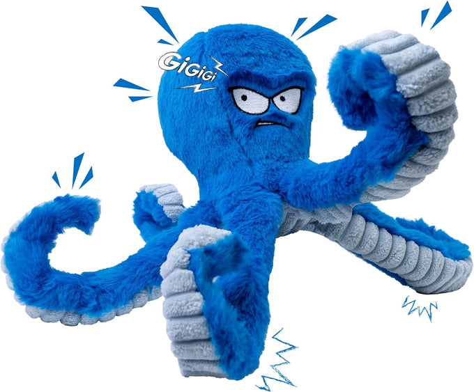 legend sandy blue octopus crinkle squeaky dog toys for large aggressive chewers durable tough