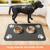 Absorbent Pet Feeding Mat with Waterproof Backing for Food and Water Bowls - 20"x12" Striped Dark Gray