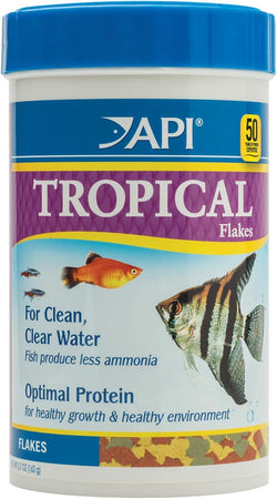api tropical flakes fish food 5.7-ounce container for tropical community fish