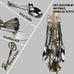Bird Parrot Chew Toys for Macaws, African Grey Parrots, Cockatoos, and More - Brass Keys, Bells, and Mini Badminton Balls
