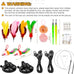 cat toys 2 pack 3 in 1 interactive indoor kitten toys suction cup detachable feathers balls mice