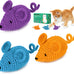 Retro Shaw Crochet Mice Cat Toys, 3 Pcs Durable Yarn Cat Mouse Toys for Indoor Cats with Catnip & Silvervine