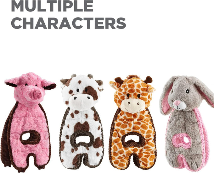 outward hound charming pet cuddle tugs cow plush squeaky dog toy 26 inches durable