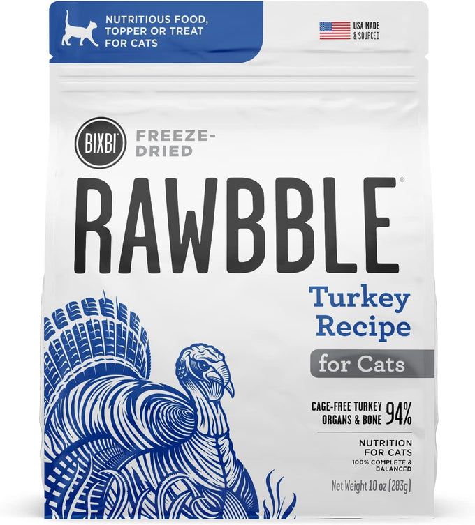 bixbi rawbble freeze dried beef cat food 3.5 oz usa made small batches