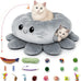 Cat Octopus Tunnel Bed with 20 Toys, Collapsible Indoor Cat Playhouse for Kittens, Machine Washable Cushion