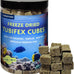 Freeze Dried Tubifex Worms Cubes 3.5 oz - High Protein Floating Fish Food for Tropical Fish and Aquariums