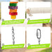 21.6" Giant Refillable Parrot Toy Swing for Macaws, Cockatoos, 4lb Heavy Duty Bird Toys, Large Natural Wooden Block Chew & Shredding Toy