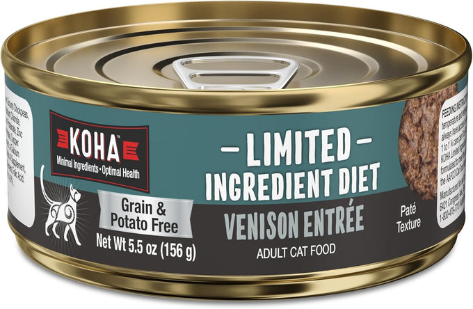 Koha limited ingredient diet duck pate for cats, single meat wet cat food, sensitive stomachs, 3oz pack of 24