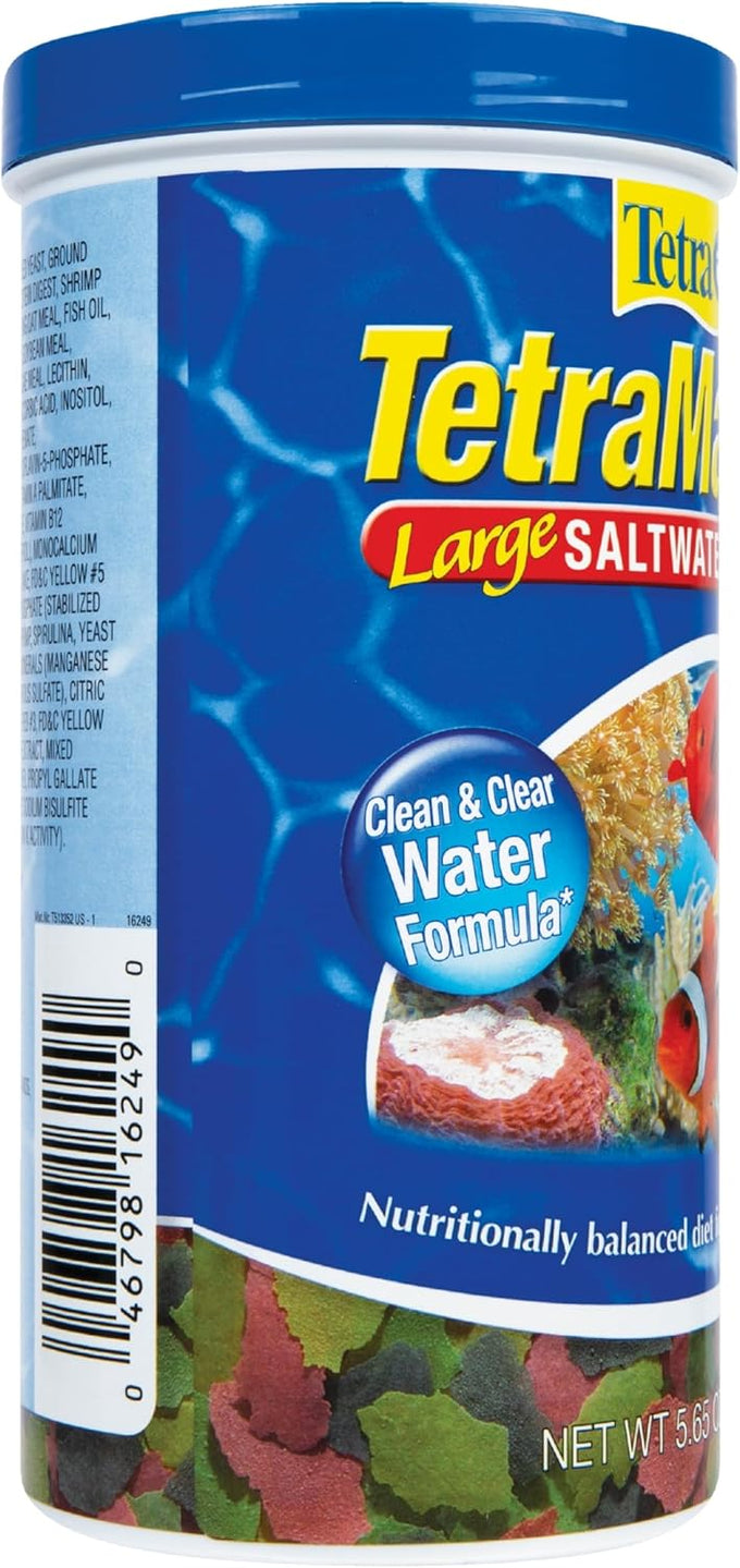 Tetra Marine Large Saltwater Flakes Nutritionally Balanced Fish Food for Saltwater Fish 5.65 oz