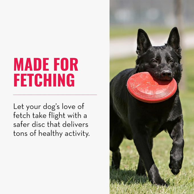 Kong Classic Natural Rubber Flying Disc for Medium/Large Dogs - Durable Outdoor Toy for Fetch Playtime