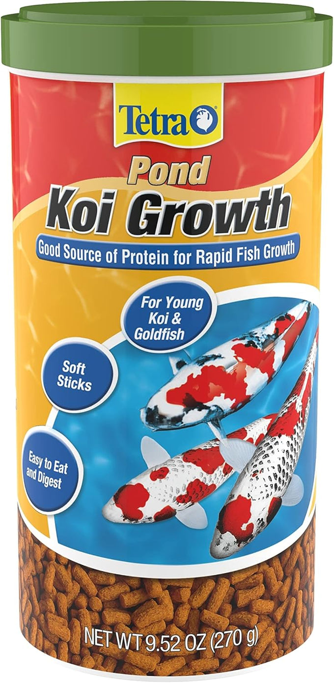 TetraPond Koi Growth Soft Sticks Pond Fish Food 4.85 Pounds High-Protein Diet