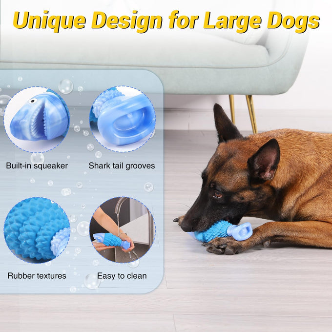 WinTour Tough Dog Toys for Aggressive Chewers, Indestructible Bacon Flavor Chew