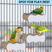 Katumo 4.9x3.1x1.6 inch corrugated paper parrot perch stand with two built-in wing nuts & bolts