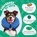 BENCMATE soft inflatable dog cone collar alternative for small medium large dogs and cats, medium, blue